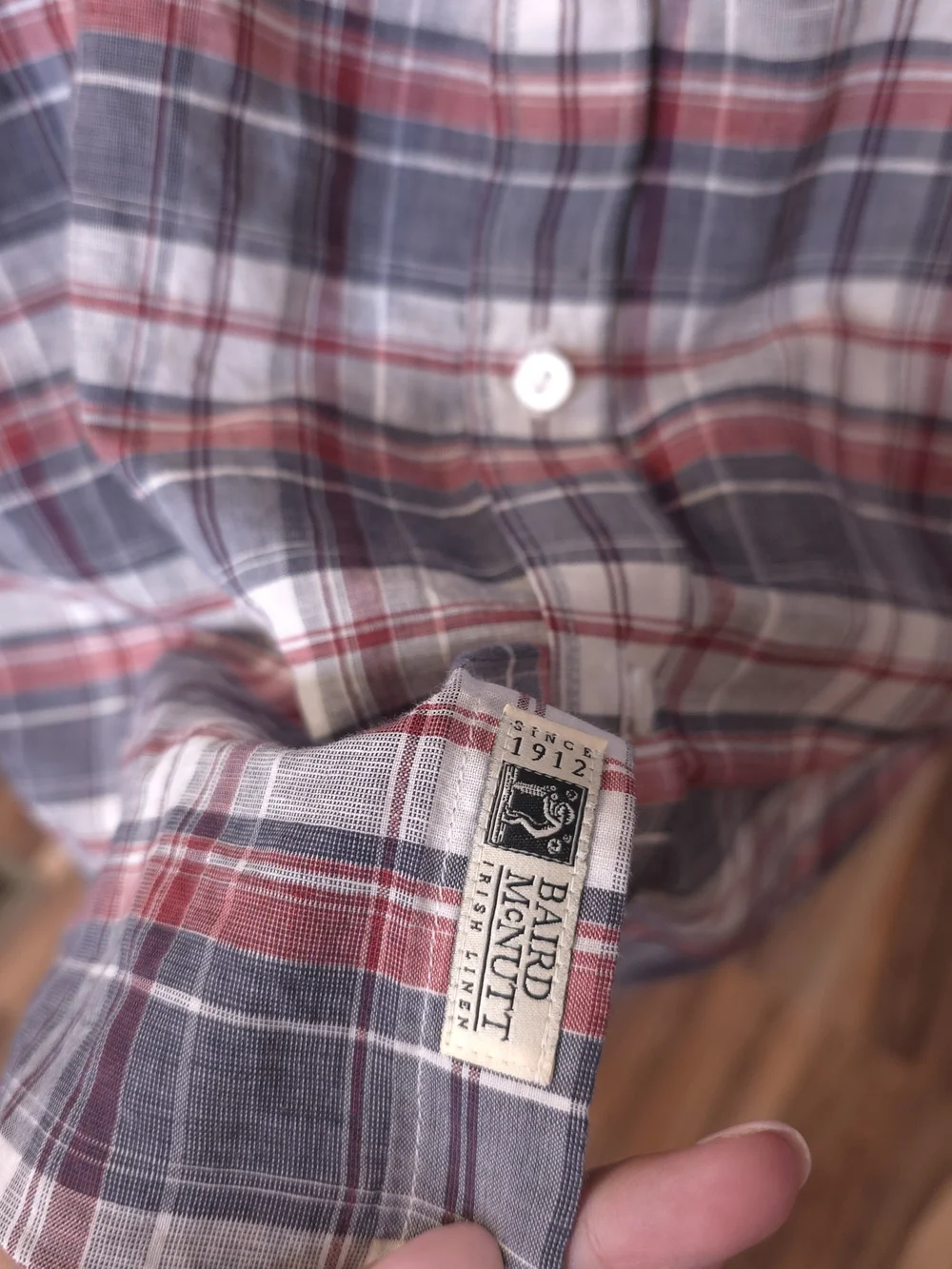 J.Crew Slim Irish Linen Plaid Button-Down Shirt Preppy Classic Old Money